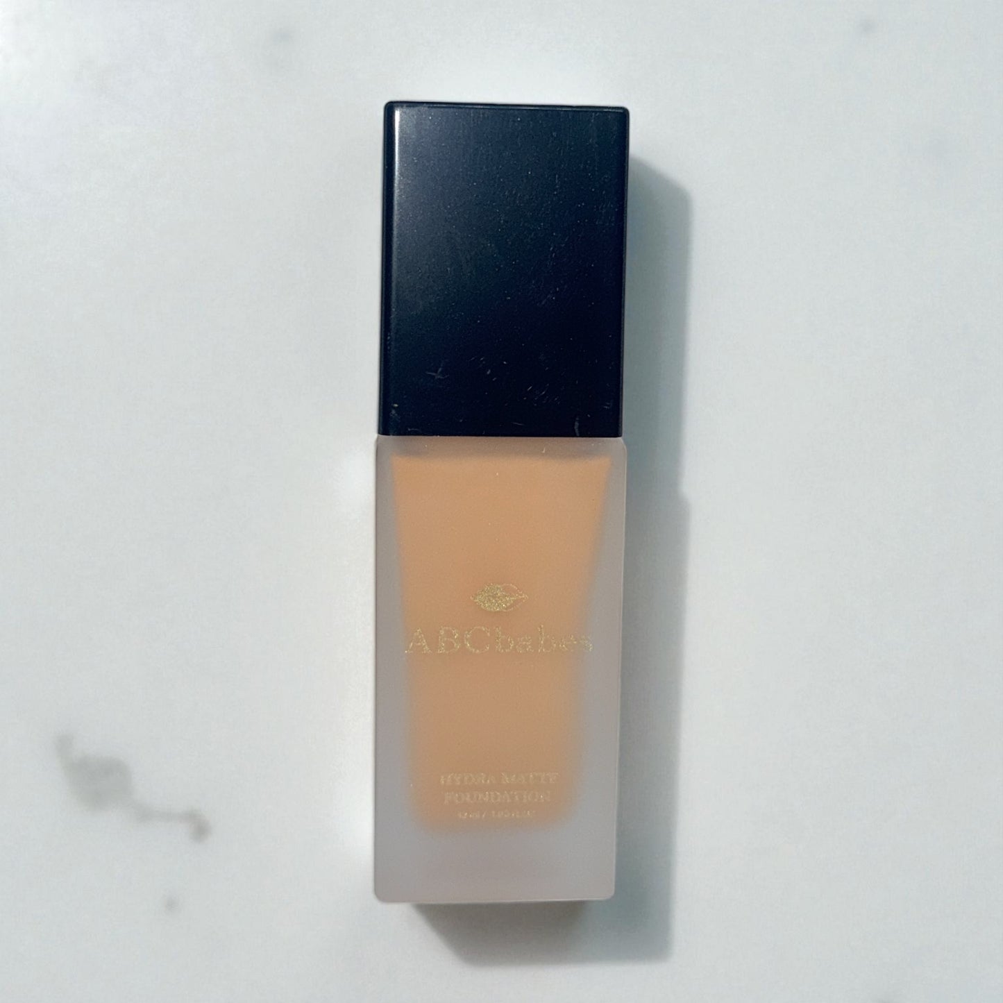 ABCbabes medium tan brown shade #23 warm liquid foundation with hydra matte finish